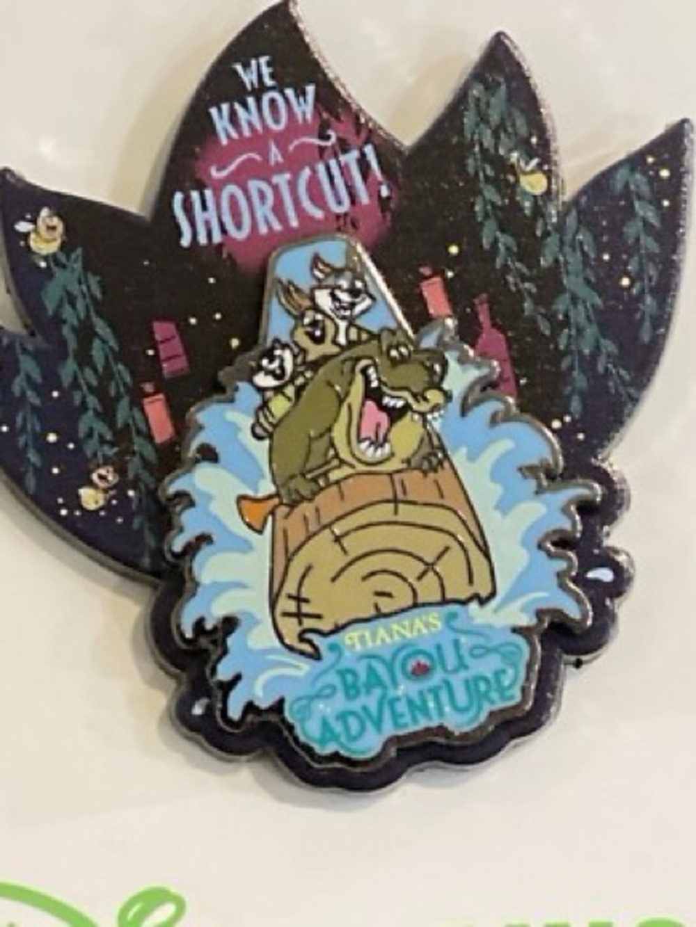 Disney Tiana's Bayou Adventure Log Flume Pin - Blue, Green, Brown, Black